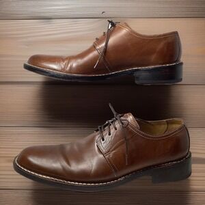 Cole‎ Haan Shoes Brown Solid Dryen Oxford Saddle Tan Size 10 M Nice +Dust Bag